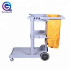 Multifunction hotel plastic housekeeping cleaning trolley cart
