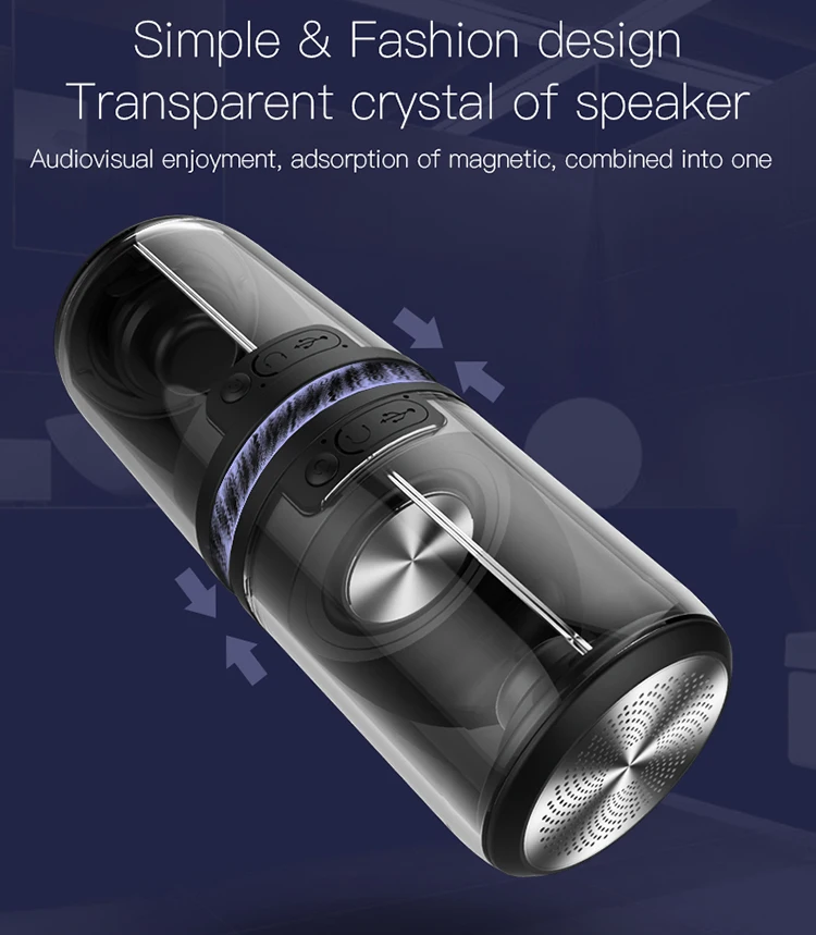 Multimedia Bass Speaker Box Mini Powered Outdoor Portable Wireless Speaker - ANKUX.COM