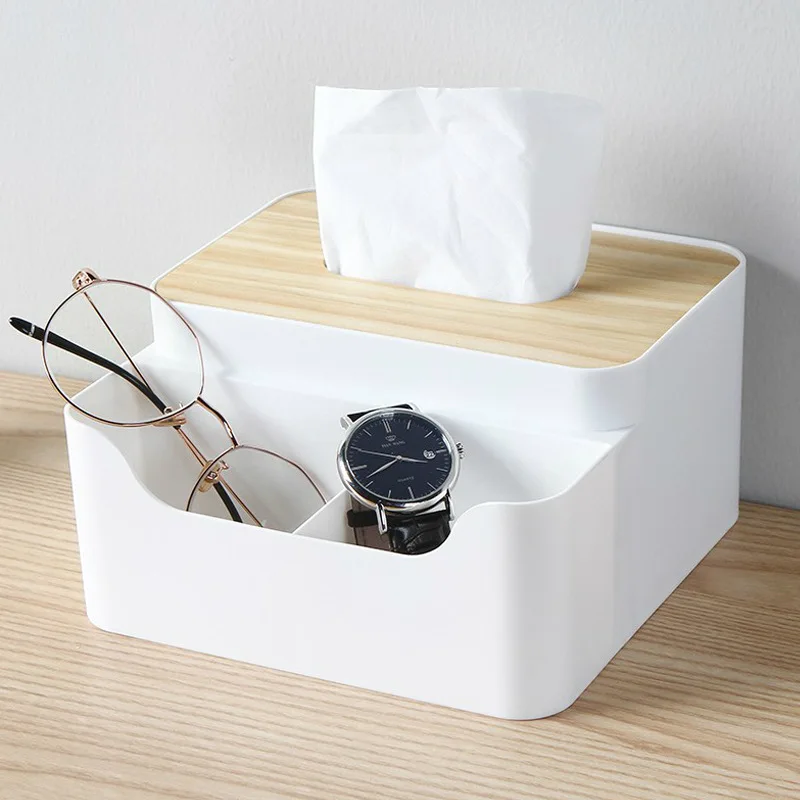 Multi-grid Tissue Plastic Box Desktop with Wooden Lid Living Room Coffee Table Remote Control Office Tool Storage Box Organizer, As picture
Multi-grid Tissue Plastic Box Desktop with Wooden Lid Living Room Coffee Table Remote Control Office Tool Storage Box Organizer, As picture