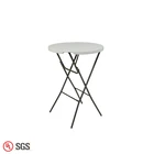 Plastic Folding Dining Table Industrial Restaurant Round Table