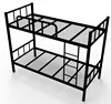 Hot sale Strong metal wrought iron detachable school student double bunk bed with lockers