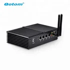 Qotom Industrial Fanless Mini PC Intel CPU Core i3 i5 i7 desktop home router server 4 Lan pfsense firewall mini computer
