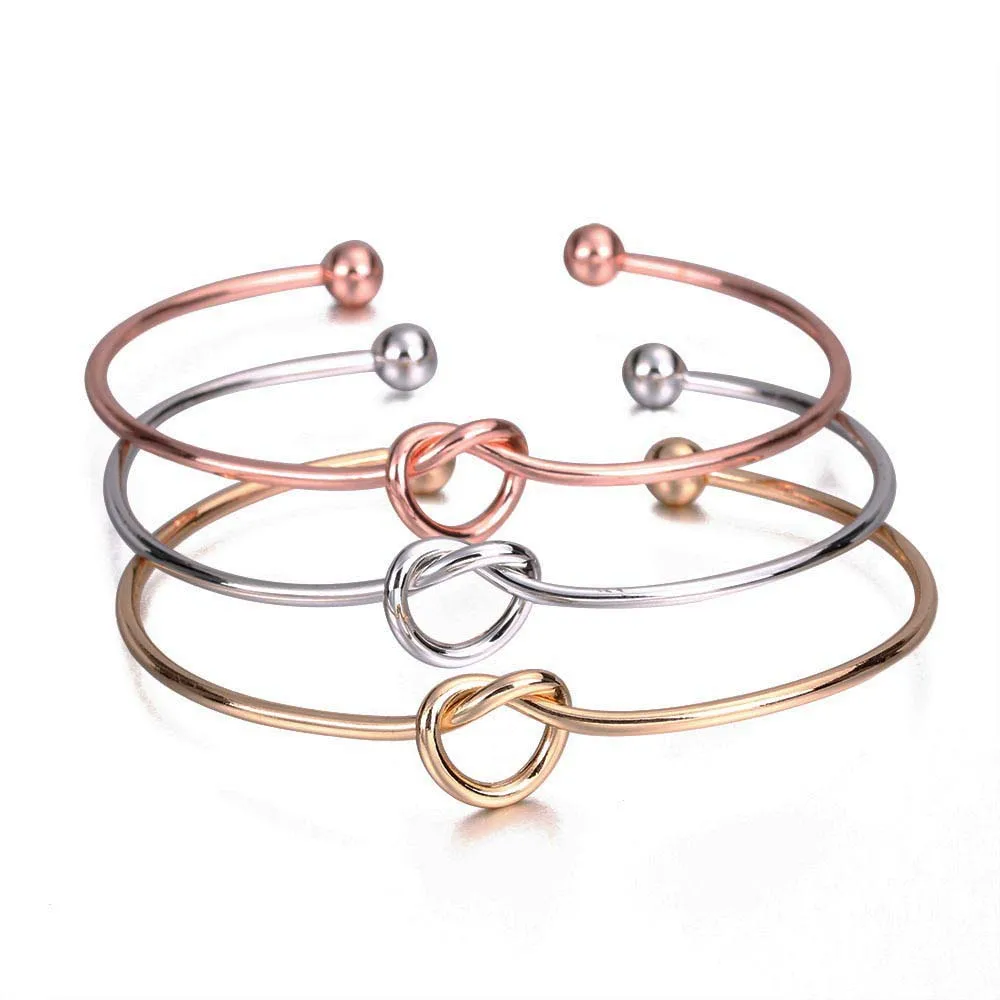 Fashion new simple opening ladies knotted metal bracelets wild party heart-shaped jewelry accessories
Fashion new simple opening ladies knotted metal bracelets wild party heart-shaped jewelry accessories