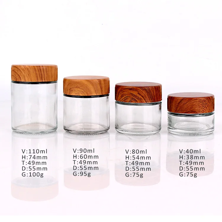 Custom design 90ml 3oz child proof glass spice storage jar with plastic screw top lid
