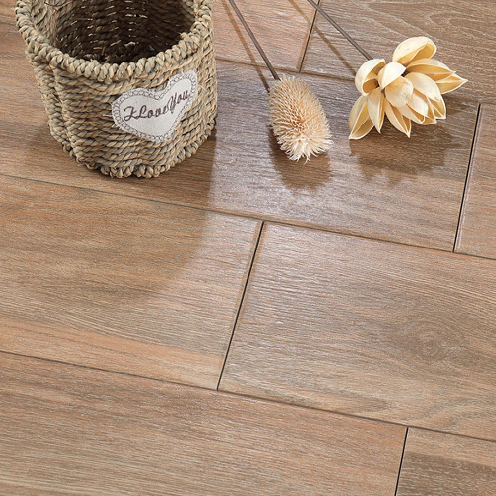 Wood Color Parquet Ceramic Garage Floor Tile Style In Pakistan