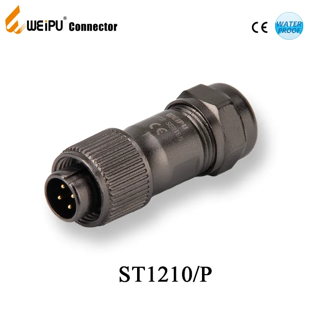 st1210 weipu male connector electrical male threaded metal plugs