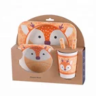 Modern High Quality Bamboo Fiber Kids Dinnerware Sets For Kids Gift