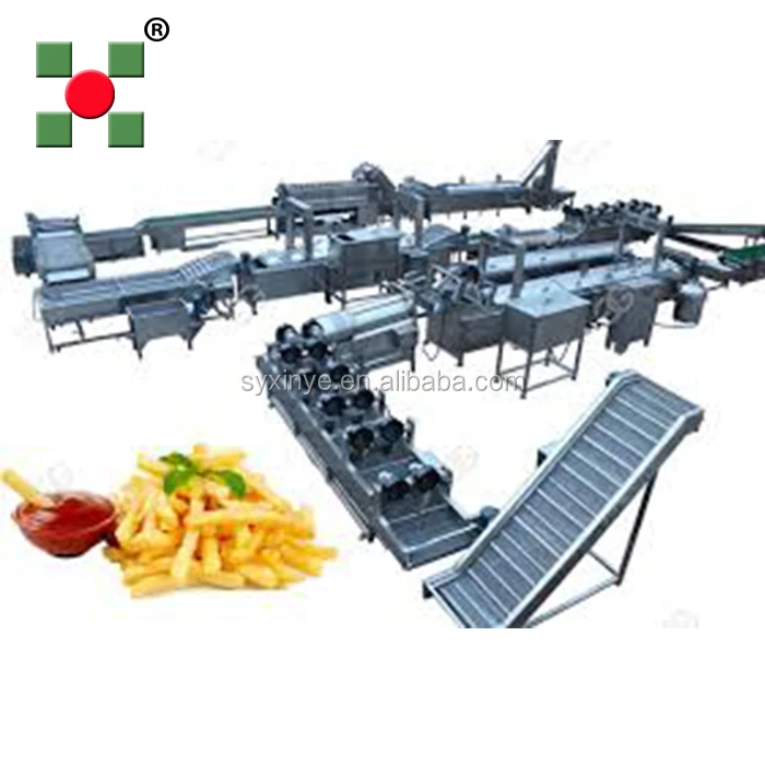Industriel ligne de production de frites Surgelées/snack croustilles faisant la machine/congélation de transformation de la pomme de terre plante