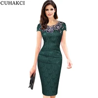 Plus Size Lace Floral Retro Bodycon Formal Dress Women New Knee Length Pencil Office Dress
Plus Size Lace Floral Retro Bodycon Formal Dress Women New Knee Length Pencil Office Dress