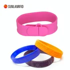 One-time use And Adjustable smart PVC/Paper Silicone /ABS/PVC Rfid TK4100 wristband