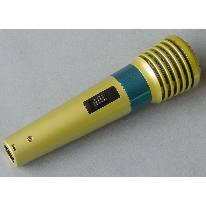 Golden Color Microphone Blue Circle Ring Microphone with Big Flat Switch, Golden yellow
Golden Color Microphone Blue Circle Ring Microphone with Big Flat Switch, Golden yellow