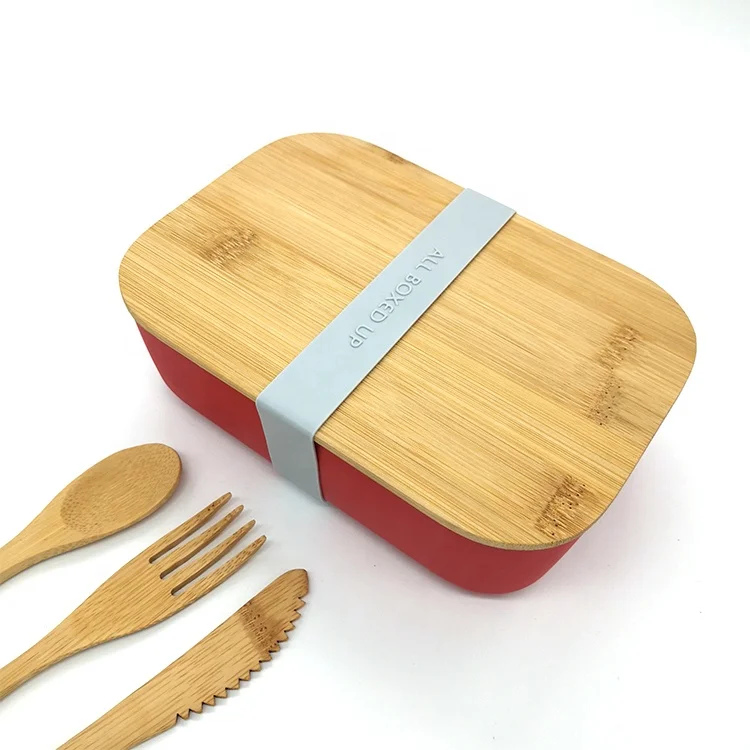 

Food grade bamboo lunch box bento lunch case portable take away camping food container