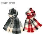 Custom ladies tartan plaid 100% acrylic shawl scarf bufandas