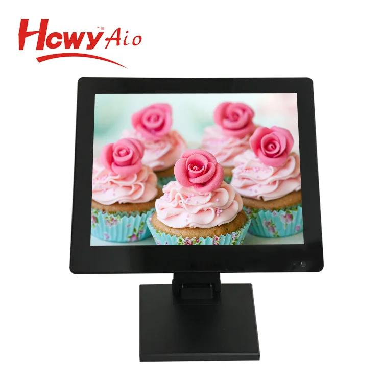 Square Screen 15 inch Touch Screen LCD VGA Monitor With 5-Wire Resistive Touch