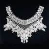 Fashion design neck lace collar Embroidery lace collar Water soluble lace