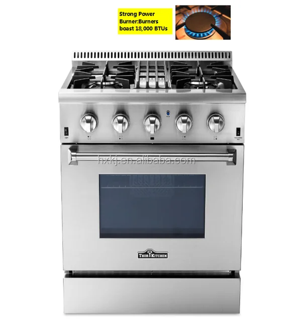 double burner gas electric range cooker with 4 burners and