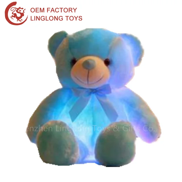 size huge led flash teddy bear toys cuddy blue led night light