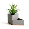 Desktop cork pad concrete/cement flower pot with pen holder for office