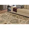Hand-tufted lvory floral wool rug(9'x12')