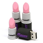 Wholesale promotional lipstick mold pvc usb memory stick flash drive gift