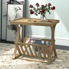 online hot selling bamboo end table book rack