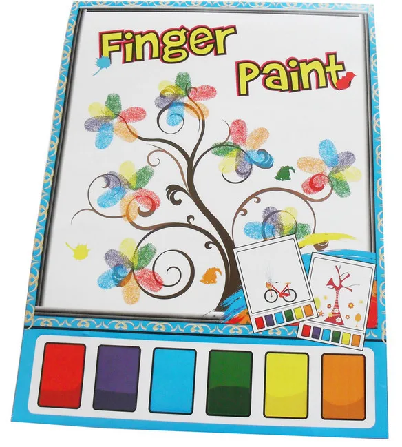 magic water color kids finger painting