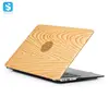 Wholesale factory price skin wooden grain leather laptop sleeve air case for Macbook Air 11