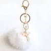 Plush Ball Female Bag Pendant Cute Ballet Angel Car Keychain