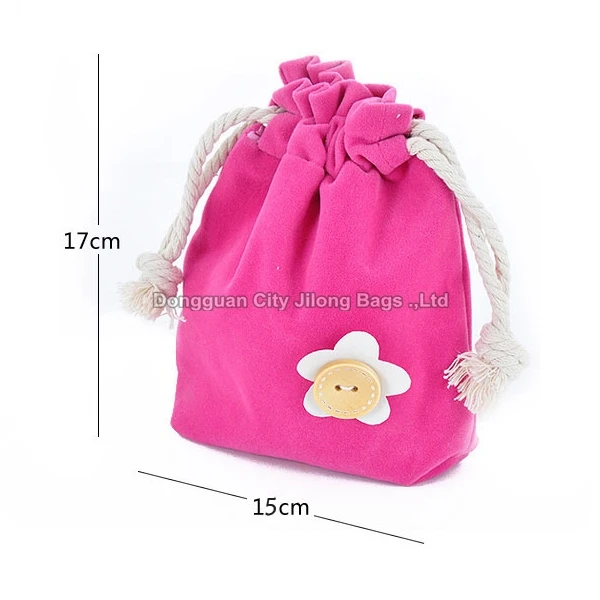custom printing drawstring velvet gift bag