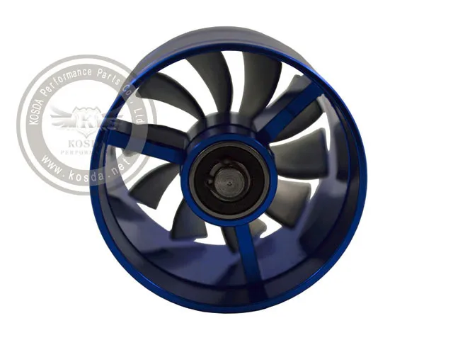 Jdm 2.5/" Tornado Turbonator Intake Single Fan Gas Fuel Saver Supercharger Blue