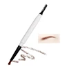 OEM custom brand printing automatic flat eyebrow pencil with brush