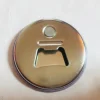 2019 custom souvenirs metal guitar shape round button badge beer fridge magnet bottle opener