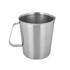 Wholesale FDA 700ml 1000ml Coffee Milk Jug Measuring Coffee Milk Jug Stainless Steel Milk Pitcher Measuring Cup Mug