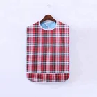 PVC Waterproof Printing Adult Clothing Protector bib with Snaps