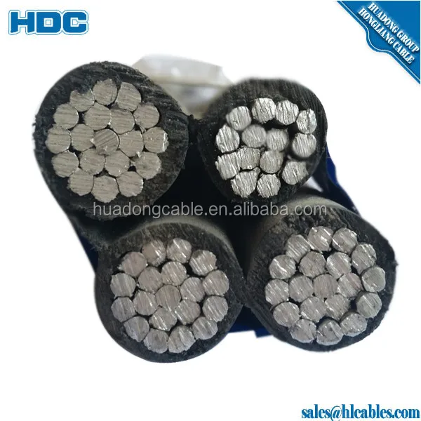 self-supporting quadruplex aerial bundled cable abc cable