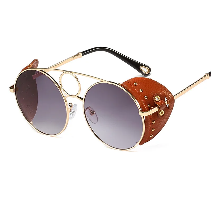 Wholesale factory unisex pu leather circle sun shades women good quality round vintage glasses retro steampunk sunglasses
Wholesale factory unisex pu leather circle sun shades women good quality round vintage glasses retro steampunk sunglasses
