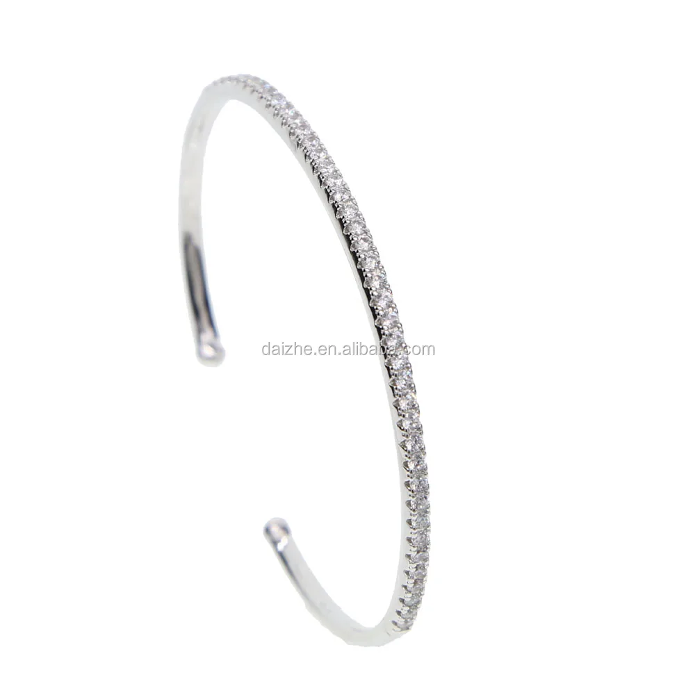 fashion 2021 newest bangle with cz paved open bracelet with silver plated women wrist adjustable cuff
fashion 2021 newest bangle with cz paved open bracelet with silver plated women wrist adjustable cuff