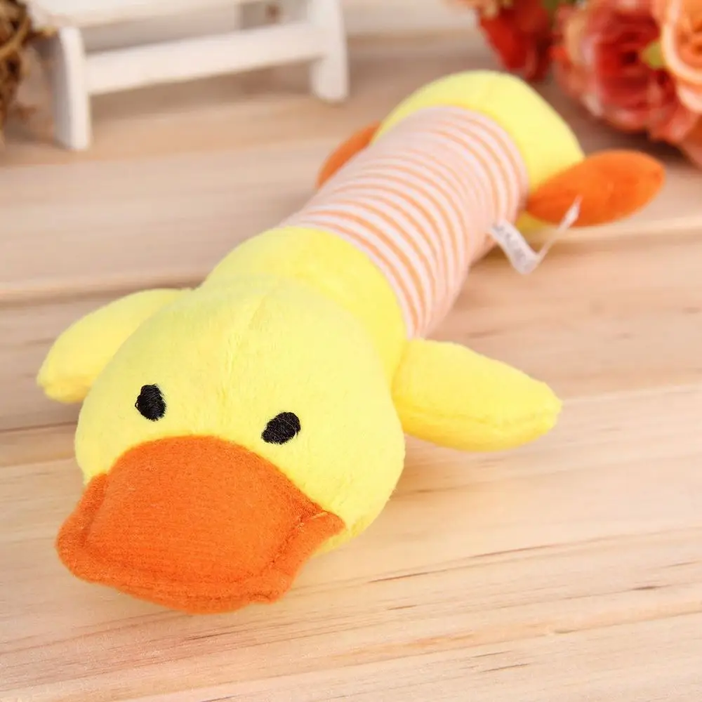 New Dog Toys Pet Puppy Chew Squeaker Squeaky Plush Sound Duck Pig & Elephant Toys 3 Designs free shipping