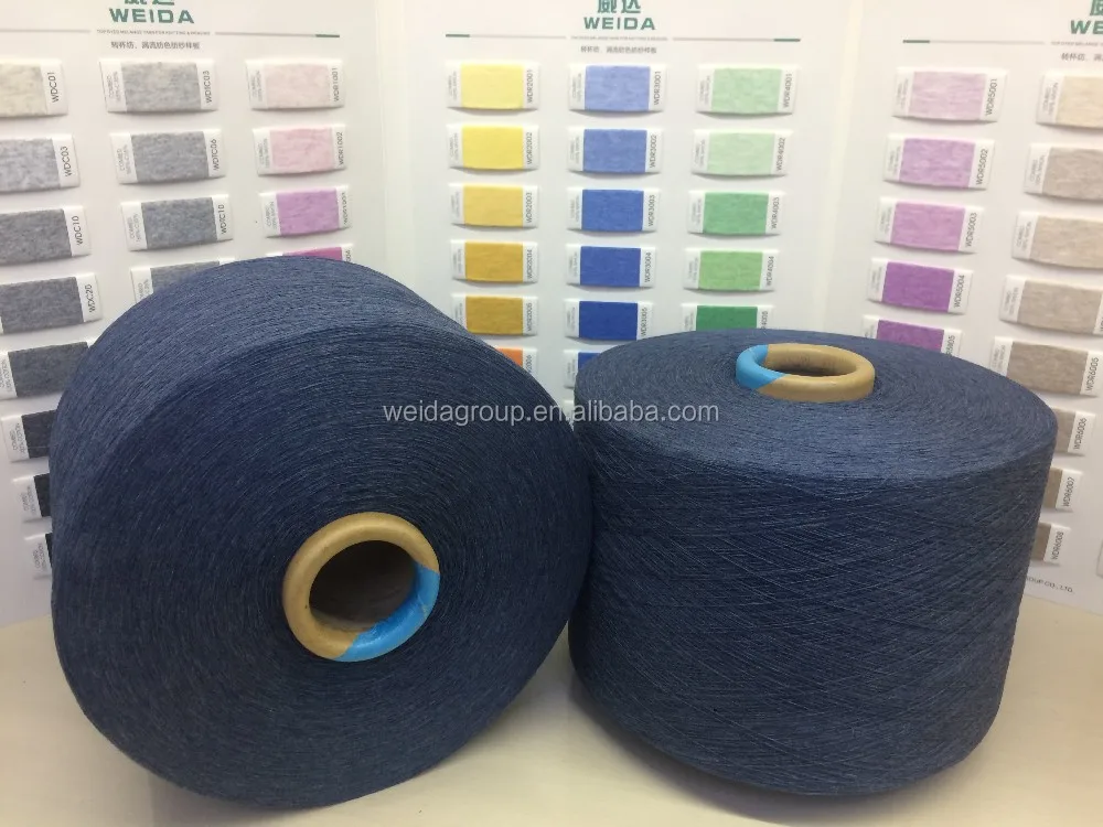 100% cotton oe indigo yarn( top-dyed) for demin fabric