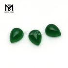 Wuzhou Hotsale Cabochon Pear Shape Emerald Green Glass Gems