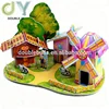 Custom 3D building model paper puzzle for children's educational toys