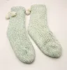 Womens wholesale custom fashion knit combed 100%acrylic non slip winter slipper ankle slipper socks