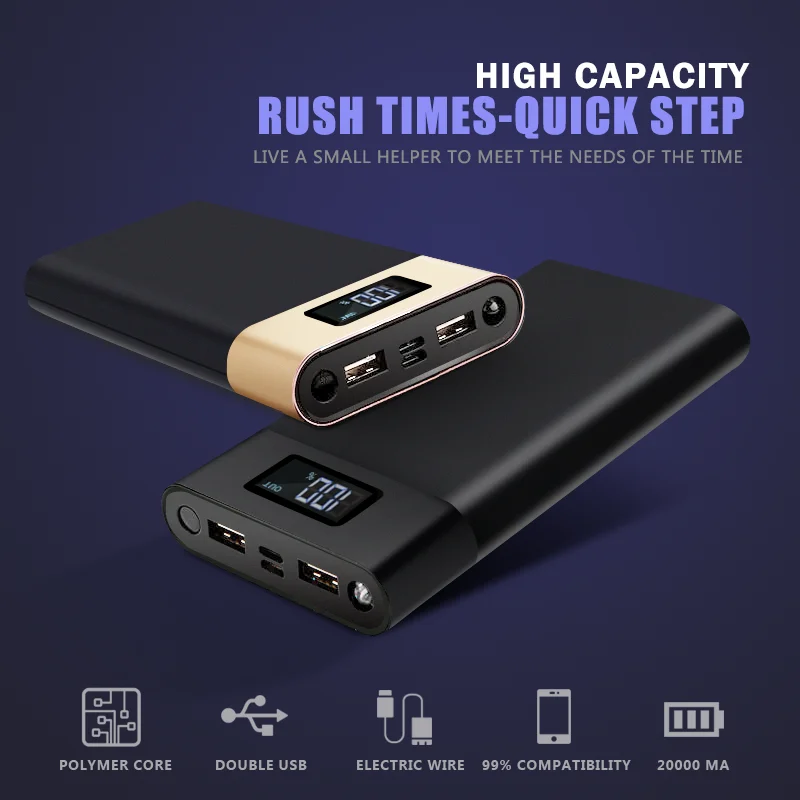 2019 hot Cheap price high capacity portable dual usb output 20000 mah powerbank lcd screen power bank 20000mah - ANKUX.COM