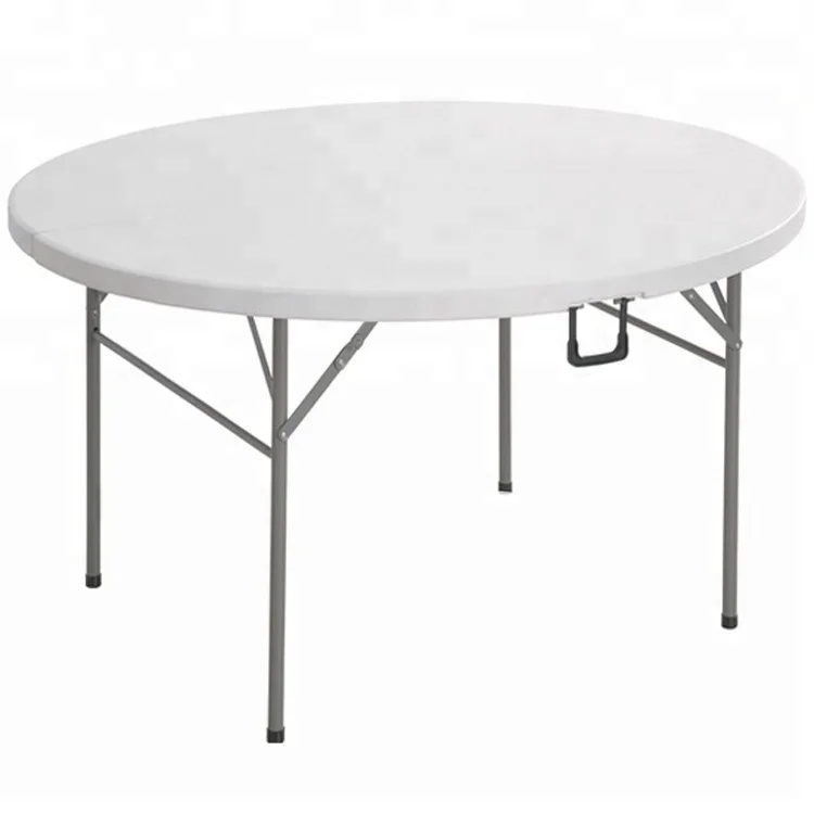 Банкет складной круглый стол для продажи открытый белый пластик 456ft обеденный круглый стол разработан специально вечерние чемодан HDPE украшение для свадебного стола