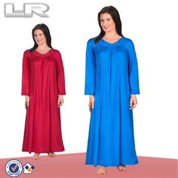 Long Sleeve Nylon Nightgown 72