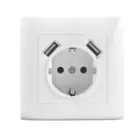 Double electrical equipment socket power wall usb socket