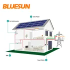 BLUESUN grid tied 3KW 5KW 10KW solar power system home on grid with micro inverter 3kw 5kw 10kw on grid solar system
