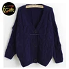 2014 hot sell wholesale high quality tailored made knitted blue cardigan