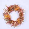 2018 hot sale high quality new design decoration artificial harvest fall wreath