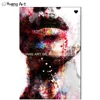 Hand Painted Sexy Women Lip Oil Painting on Canvas by Skill Painter Abstract Figure Oil Painting Picture for Living Room Art